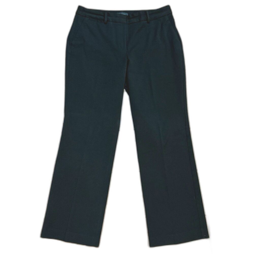 Talbots Sz 12 Barely Boot Cut Black Curvy Stretch Career High Rise Stretch Pants